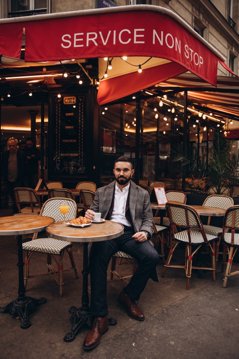 Tony Pisarenko, owner of APAL LLC, at a cafe